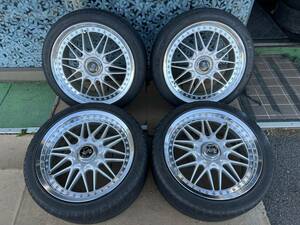 ワーク REZAX 18インチ 8.5J+39 9J+50 114.3 5穴/ナンカンULTRA SPORT NS-Ⅱ 235/40R18 265/35R18 2008年製 4本セット #317-4