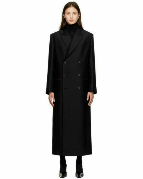 The Row Black Catena Coat ブラック ウールロング コート