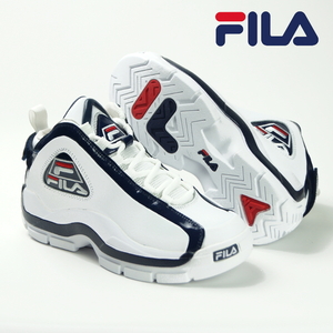 【新品・箱付】定価1.5万 FILA フィラ《名作 FILA GRANT HILL 2》グラントヒル Ⅱ レディース レザースニーカー 23.5cm 白×紺