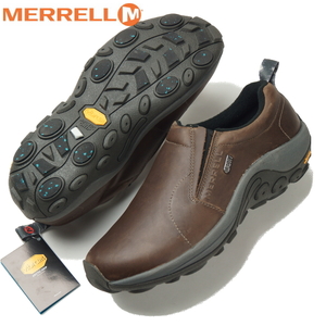 【新品・箱付】定価1.98万 メレル MERRELL《冬対策 防水・防滑》ジャングルモック レザー ウォータープルーフ アイス＋ 茶 26.5スリッポン