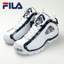 【新品・箱付】定価1.5万 FILA フィラ《名作 FILA GRANT HILL 2》グラントヒル Ⅱ レディース レザースニーカー 25cm 白×紺_画像10