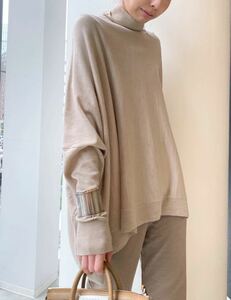 【新品未使用】 【定価3万円】完売 ウール 100% アパルトモン DEUXIEME CLASSE T/N Volume Knit ベージュ ボリュームニット タートルニット