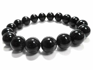 g130円★【ブラックルチル】黒針水晶ブレスレットM★11.5mm 定価5000円