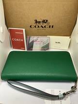 ☆新品未使用　正規品　COACH　コーチ　C5889　長財布　ホースアンドキャリッジ　カラーブロック　レザー　ストラップ付☆_画像5