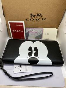 ☆新品未使用　正規品　COACH　コーチ　CN037　長財布　COACH×ミッキーマウスコラボ限定　ロング　ジップ　アラウンド　ブラック☆☆