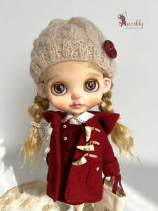 ＊lucalily ＊ dolls clothes＊ Red Duffle Coat Set ＊