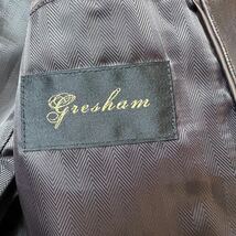 【美品】Gresham レザー テーラードジャケット 羊革 シープスキン シワ加工 トロトロ ブラウン L_画像9
