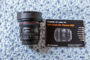 送料無料　中古交換レンズ　キャノン EF 8-15mm F4L　Fisheye USM　