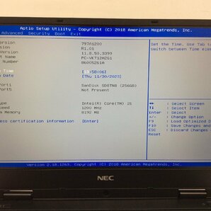 ジャンク/ NEC PC-VKT12HZG1 Intel Core i5-7Y54 メモリ8.19GB SSD256.06GB 【G16639】の画像5