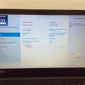 ジャンク/ TOSHIBA dynabook B45/B PB45BNAD4R5AD11 Intel Celeron 3855U メモリ4.1GB HDD500.1GB 【G17262】の画像5