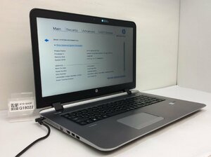 HP HP ProBook 470 G3 Intel Core i5-6200U メモリ4.1GB HDD500.1GB OS無し【G18022】