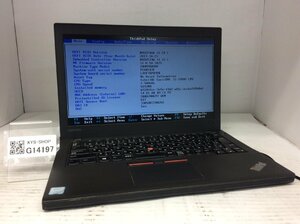 ジャンク/ LENOVO 20HMS0WV00 ThinkPad X270 Intel Core i5-7200U メモリ8.19GB ストレージ無し 【G14197】