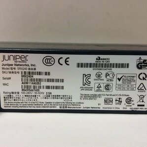 初期化済み Juniper Networks SRXシリーズ SRX240H 搭載OS Version 12.1X46-D35.1の画像5