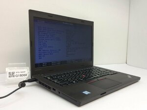 LENOVO 20JVA01BJP ThinkPad L470 W10DG Intel Core i5-6200U メモリ8.19GB HDD500.1GB OS無し【G18068】