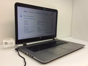 HP HP ProBook 470 G3 Intel Core i3-6100U メモリ4.1GB HDD500.1GB OS無し ACアダプター欠品【G18007】