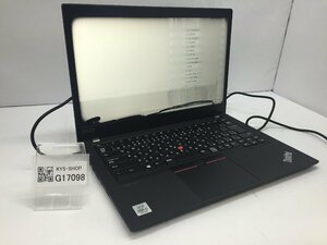 ジャンク/ LENOVO 20S1S1TP00 ThinkPad T14 Gen 1 Intel Core i5-10210U メモリ8GB NVMe256 GB 【G17098】