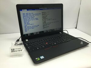 LENOVO 20H5CTO1WW ThinkPad E570 Intel Core i7-7500U メモリ16.38GB HDD500.1GB OS無し【G17976】