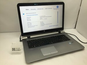 HP ProBook 470 G3 Intel Core i5-6200U メモリ4.1GB HDD500.1GB OS無し ACアダプター欠品【G18037】