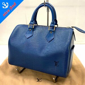 ◆ルイ ヴィトン LOUIS VUITTON◆エピ スピーディ25 M43015/VI1923 ミニボストン ハンドバッグ トレドブルー レザー レディース 保存袋付き