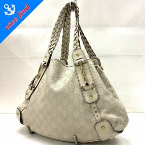 ◆グッチ GUCCI◆グッチシマ ホースビット 162900 001013 トートバッグ ショルダーバッグ ベージュ系 レザー レディース