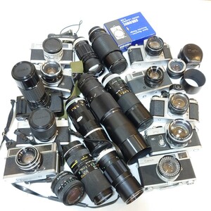 ⑥１円スタート　ジャンクカメラまとめ売り　機械　金属　一眼レフ　レンジファインダー　Canon PENTAX　光学　大量セット