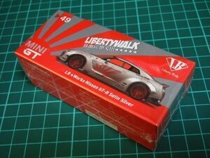 TSM MODEL 1/64 MINI GT リバティーウォーク LB★Works GT-R R35 Type1 Rear wing Ver.2 シルバー 左ハンドル NISSAN 日産