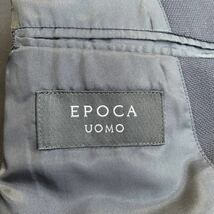 【EPOCA UOMO/エポカウォモ】希少◎ロゴ銀ボタン 高機能『ホップサック生地』ネイビー 紺ブレ ブレザー テーラードジャケット(50/XL相当)_画像7