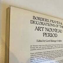 231224洋書デザイン資料「BORDERS,FRAMES&DECORATIONS OF THE ART NOUVEAU PERIOD」ヴィンテージ古書★FREE DESIGNアールヌーボー_画像10