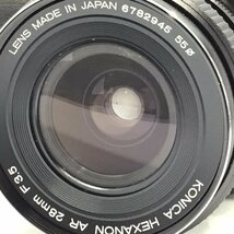 カメラ Konica Acom-1 HEXANON AR 28mm f3.5 一眼レフ セット品 現状品 [6609KC]_画像2