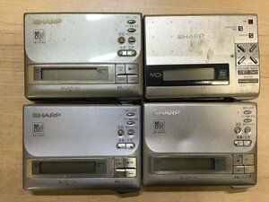 SHARP MD-100EX MD-MS200 シャープ ポータブルMDプレーヤー 4点セット◆ジャンク品 [2369W]