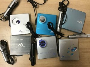 SONY MZ-E900 MZ-707 MZ-E510 MZ-EH50 他 ソニー walkman MDプレーヤー MDウォークマン 6点セット◆ジャンク品 [2513W]