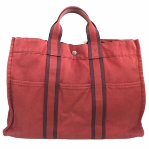 HERMES エルメス 【men906D】 フールトゥ トートMM トートバッグ 手提げバッグ BAG 鞄 メンズ レディース ボルドー カジュアル HC