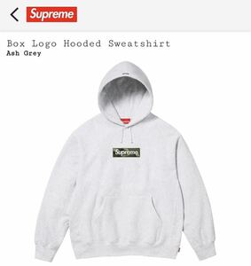 Supreme Box Logo Hooded Sweatshirt Ash Grey Lサイズ BOXロゴ ボックス