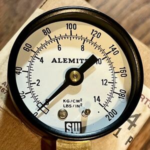 z1 z2 Alemite Stewart Warner Air Pressure Gauge スチュワート ワーナー エア フォーク ゲージ 検:昭和 ビンテージ カフェレーサー 希少