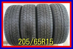 ■中古タイヤ■　205/65R15 94Q TOYO GARIT GIZ クラウン ノア ヴォクシー等 冬タイヤ スタッドレス 激安 送料無料 B93