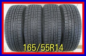 ■中古タイヤ■　165/55R14 72Q YOKOHAMA ice GUARD IG50 PLUS ワゴンアール エヌバン ライフ ゼスト等 冬タイヤ 激安 送料無料　B82