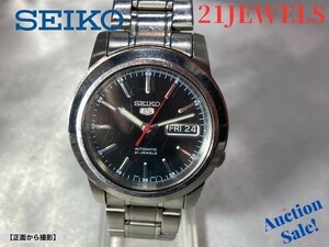 【可動品】SEIKO セイコー ５ 腕時計 7S26-02W0 スケルトン 自動巻き 21JEWELS