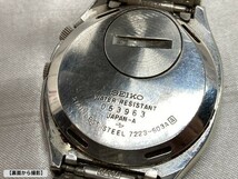 【可動品】SEIKO セイコー アラーム クォーツ 文字盤色:シルバー 腕時計 7233-603A　ヴィンテージ　_画像2