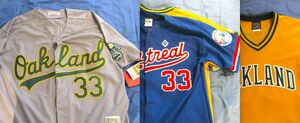 JOSE CANSECO OAKLAND A'S/MONTREAL EXPOS MAJESTIC COOPERSTOWN SIGNED JERSEYS 海外 即決