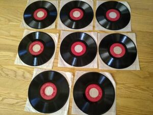 Lot of 8 Seeburg 1000 レッド / Label RCA Christmas Library Music Records BMS 16 RPM 海外 即決