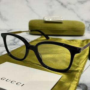 正規品 美品 グッチ GUCCI GG0202 001 メガネ 眼鏡 ブラック サングラス