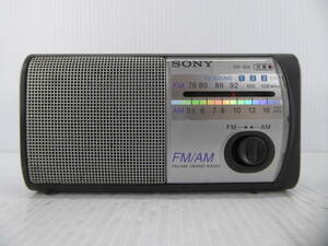 ★☆SONY ワイドFM受信OK FM/AMコンパクトラジオ ICF-303 動作品 オマケ新品電池付き☆★