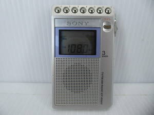 ★☆SONY ワイドFM対応 FM/AMポケットラジオ ICF-R550V 難あり動作品 オマケ新品電池付き☆★