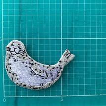 【ワッペン1枚】ゴマフアザラシ★アイロン刺繍ワッペン☆入園入学新学期準備にアップリケ 動物 水族館 生き物_画像2