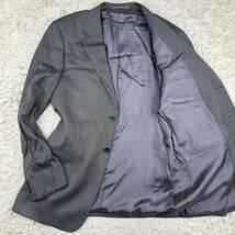 アルマーニコレッツォーニ『王家の紋章』ARMANI COLLEZIONI テーラードジャケット 48 XL 総柄◎ ストレッチ◎ オシャレ◎ グレー 秋冬_画像1