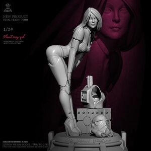 送料無料…1/24 75mm ストームトルーパーを率いる女性隊長 キャプテン・ファズマ SF 未塗装 レジン製 組み立て キット フィギュア H177