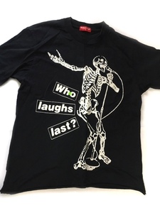 WHO LAUGHS LAST ? BARBARA KRUGER T-SHIRTS 裾カット有 バーバラ クルーガー Tシャツ S サイズ tee