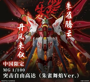 ☆送料無料☆ バンダイ 海外限定 MG 朱雀舞焔朱雀 正規品 1/100 ストライクフリーダム 機動戦士 SEED DESTINY 正規品保証