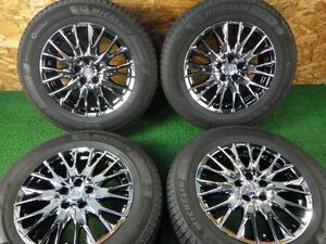 ミシュラン X-ICE3+ 225/65R17 2019年製 8.5分山×WORK PIETRA CT2社外アルミ 7J 5H pcd114.3 +42 4本セット【スタッドレス】手渡し可