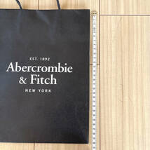 未使用 アバクロ アバクロンビー&フィッチ 黒 定番ロゴ入り ショッパー 中サイズ ショップ袋 Abercrombie & Fitch ホリスター 正規品_画像6